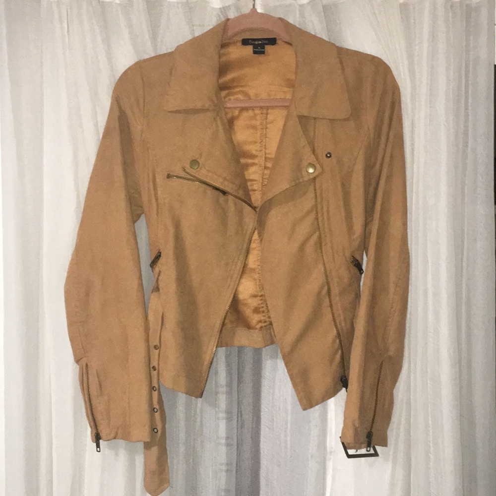 Women’s suede moto jacket